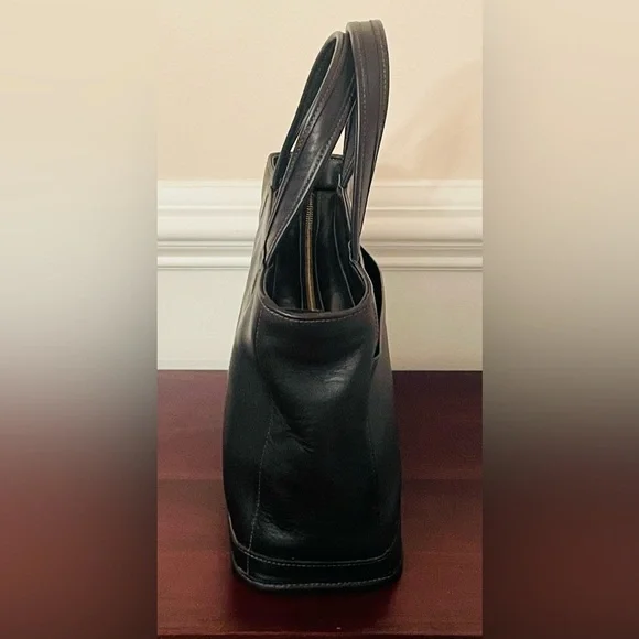 Pristine VTG Coach Bleecker Black Satchel Medium Bag Tote Purse Leather 9303 USA - Picture 4 of 13